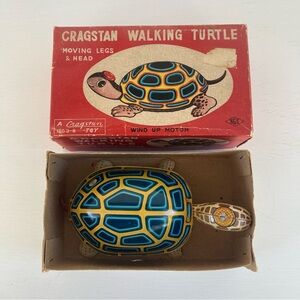 Vintage Cragstan Walking Wind Up Turtle